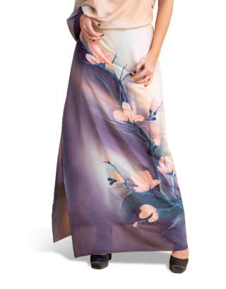 Ręcznie malowany i cieniowany kupon jedwabny 102/N/130