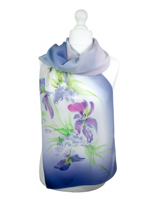 Ręcznie malowany szal jedwabny   504/2900