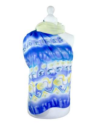 Ręcznie malowany szal jedwabny   504/3060