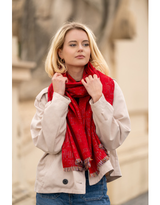 Jedwabny  szal ciepły 