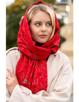 Jedwabny  szal ciepły 