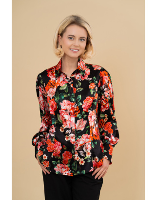 Jedwabna bluzka koszulowa