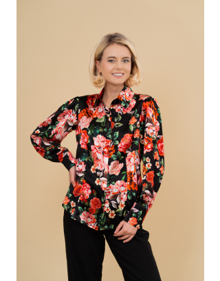 Jedwabna bluzka koszulowa