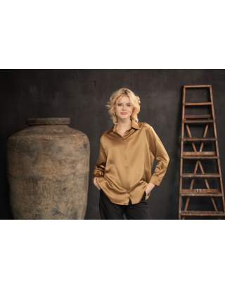 Jedwabna bluzka koszulowa 