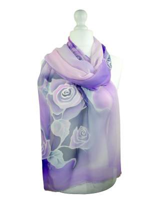 Ręcznie malowany szal 953/313