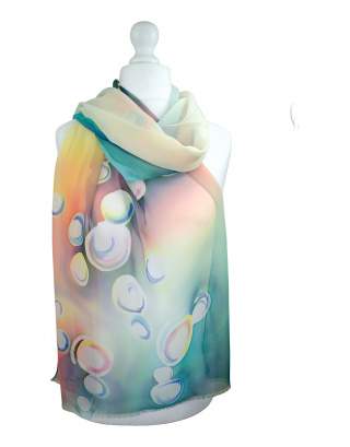 Ręcznie malowany szal 953/317