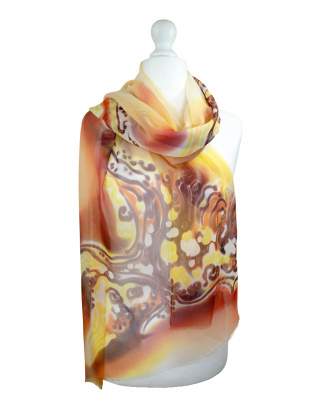 Ręcznie malowany szal 953/322