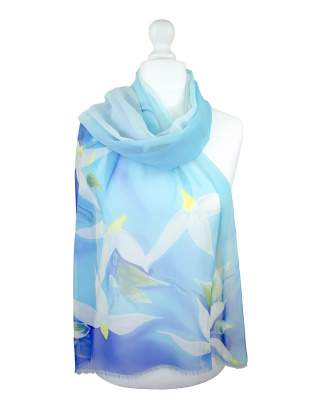 Ręcznie malowany szal 953/327