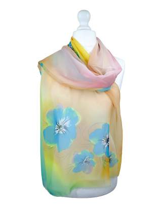 Ręcznie malowany szal 953/328