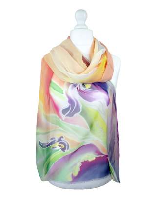 Ręcznie malowany szal 953/330