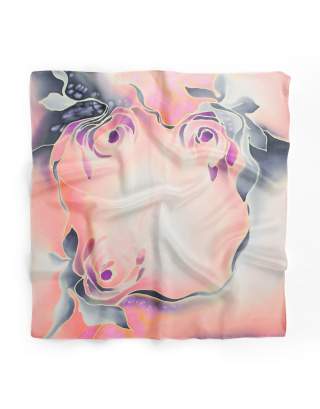 Ręcznie malowana apaszka chusta 955/3781