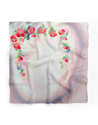 Ręcznie malowana apaszka chusta 955/3878