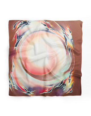 Ręcznie malowana apaszka chusta 955/3883